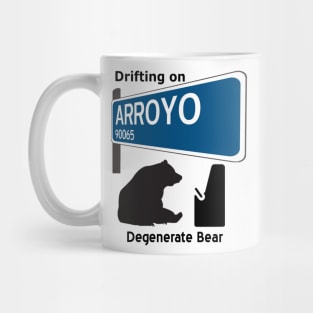 Drifting on Arroyo Degenerate Bear Shirt Mug